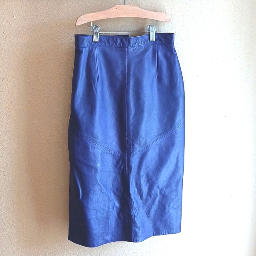 Firenze 100% Genuine Leather Skirt, Womens Size 8